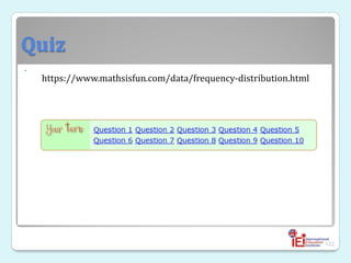 Quiz

122
https://www.mathsisfun.com/data/frequency-distribution.html
 