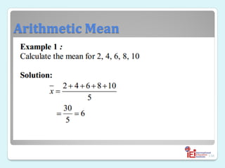 Arithmetic Mean

136
•
 