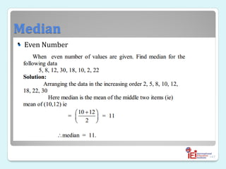 Median
 Even Number
147
•
 