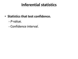 Introduction to medical statistics | PPTX