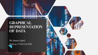 GRAPHICAL
REPRESENTATION
OF DATA
By hamza Iqbal
Roll no 17301514-058
 