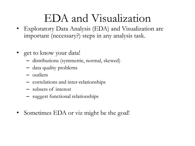 Statistics And Exploratory Data Analysis | PPT