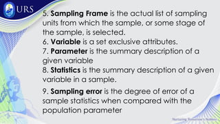 Sampling Frame Graph STATISTICS -SAMPLING TECHNIQUES ....pptx