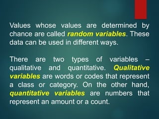 Count Variables STATISTICS PowerPoint Quarter 3 Grade 9 Research | PPTX