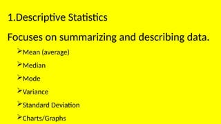 Comprehensive Guide to Statistical Analysis Using Excel Functions | PPTX