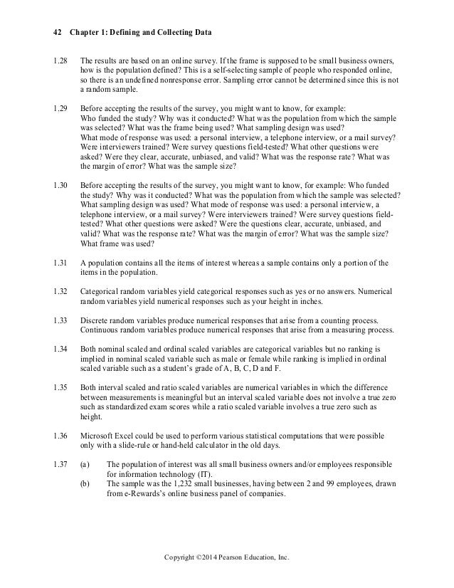 Statistics for Managers Using MS Excel Global 7th Edition Levine Solu…