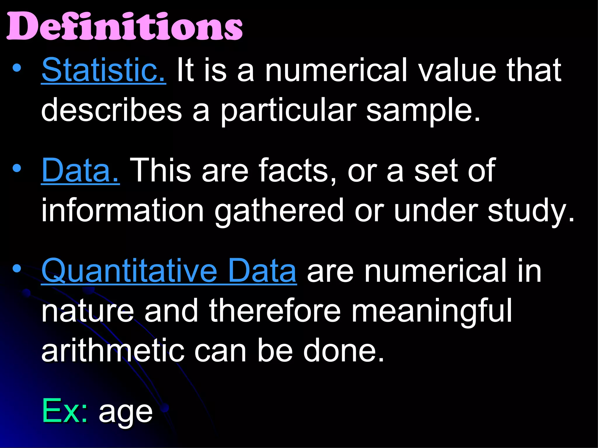 Statistics lesson 1 | PPT