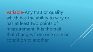 Variable Traits Definition, Function, Role in Education and Its Concepts | PPTX