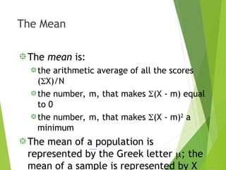 Meann Statistics - Measure of central tendency | PPT