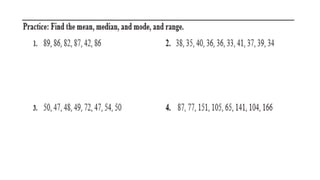Statistics, quantitative and qualitative data
