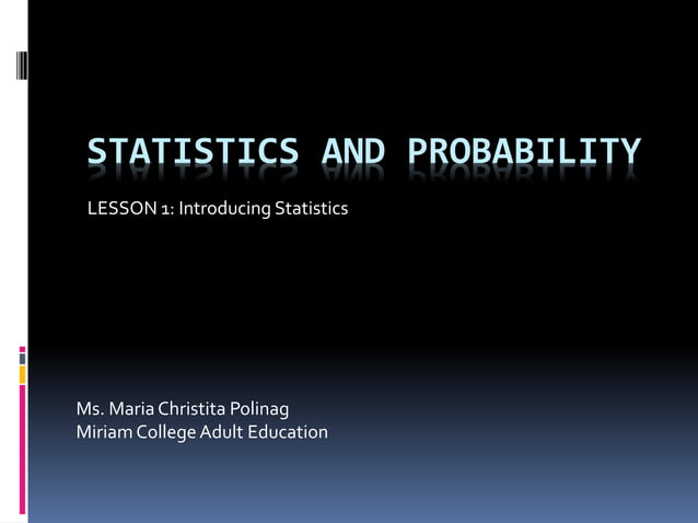 Statistics and probability lesson 1 | PPTX | Religion & Spirituality