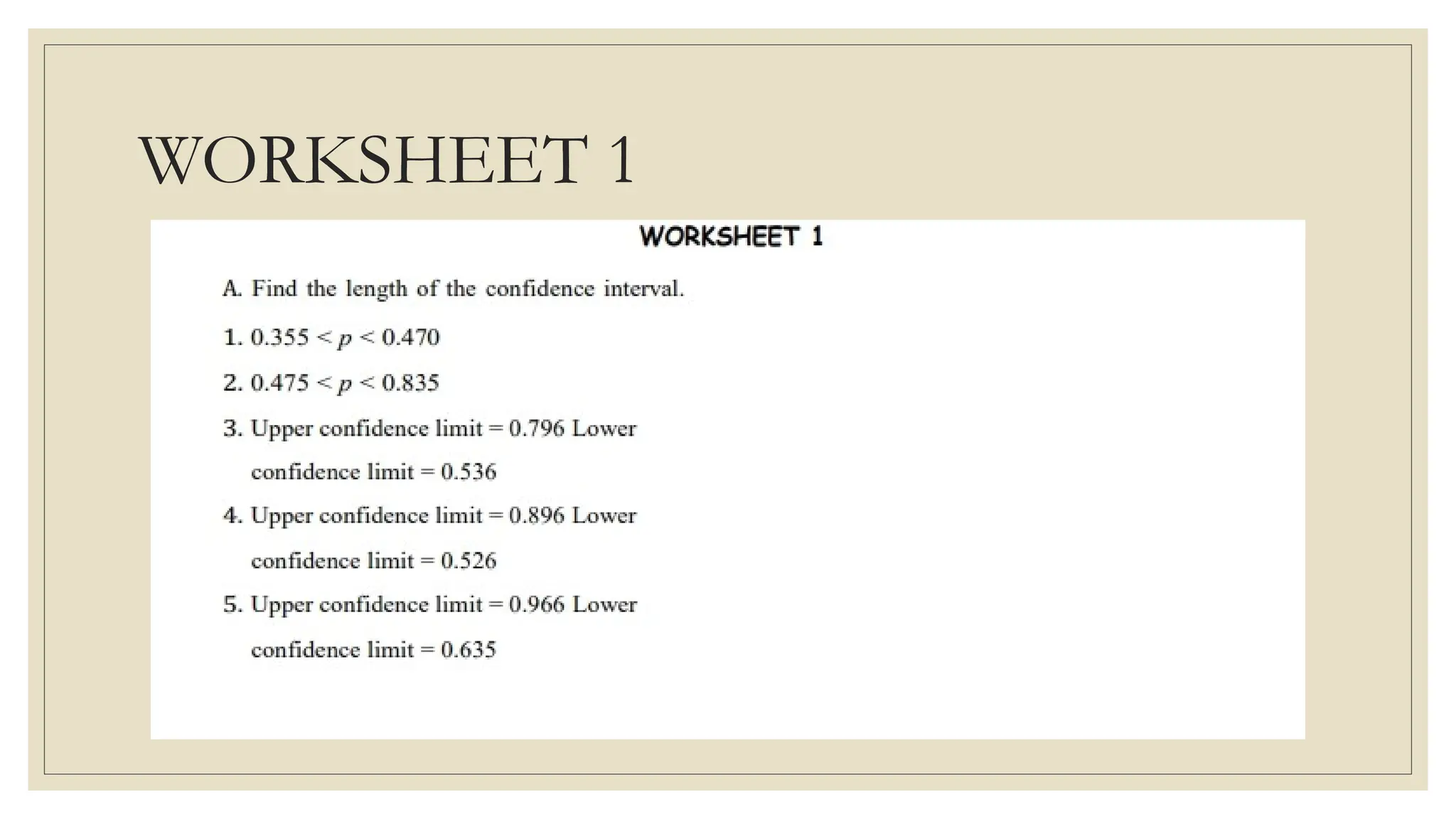 WORKSHEET 1
 