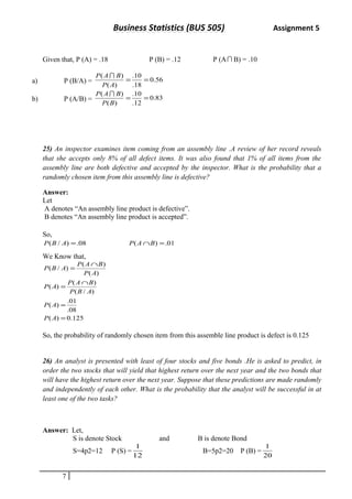 Statistics assignment 5 | DOC