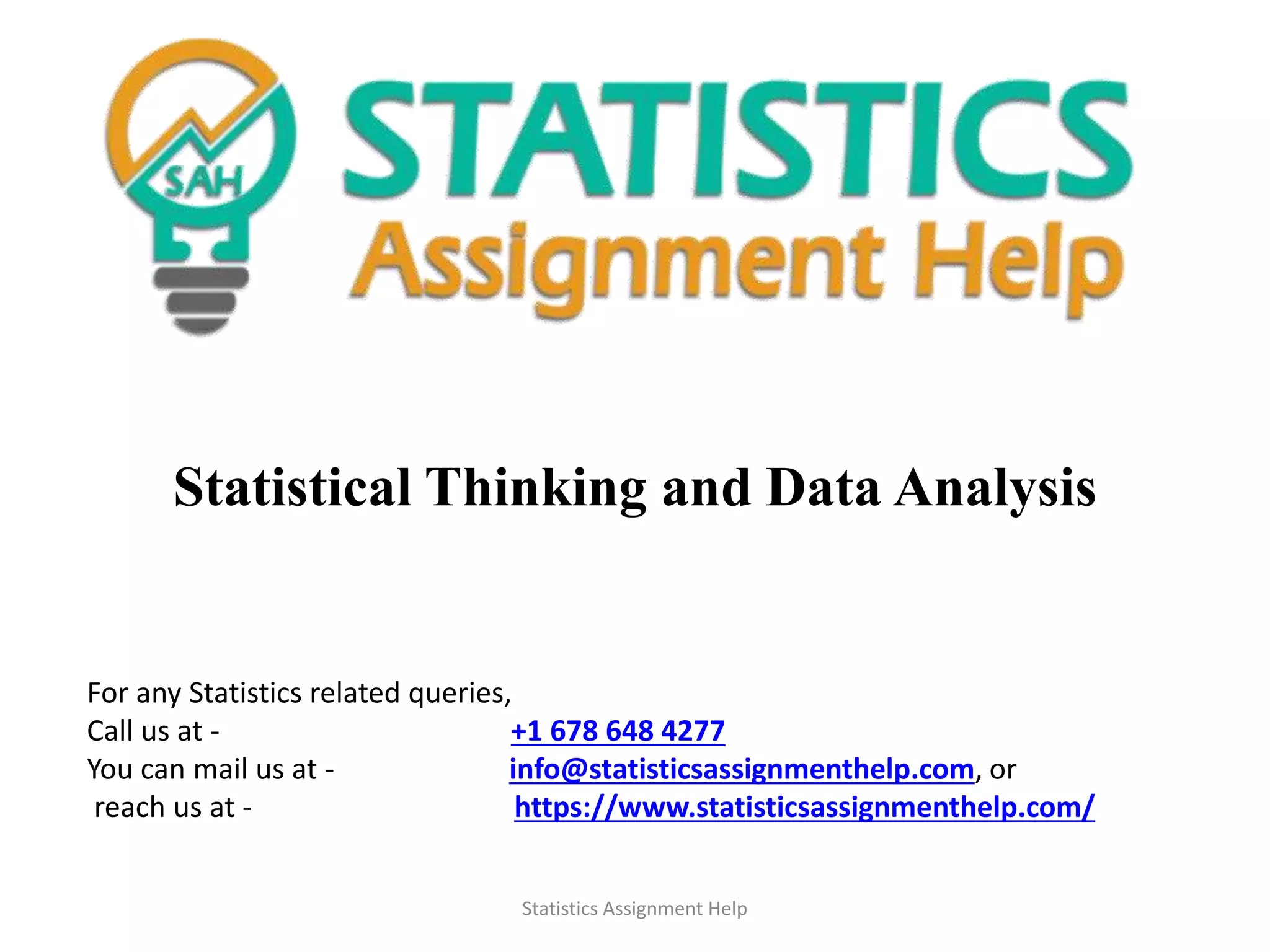 Data Analysis Assignment Help | PPT