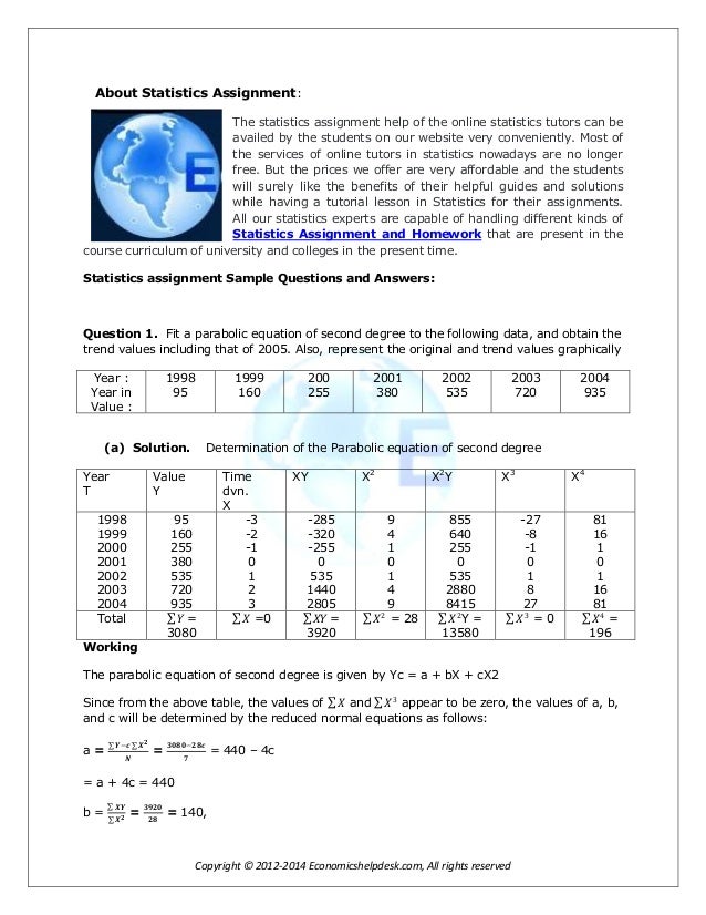 Statistics homework services