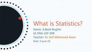 statistics by basit (3).pptx presentation of mean mode | PPTX