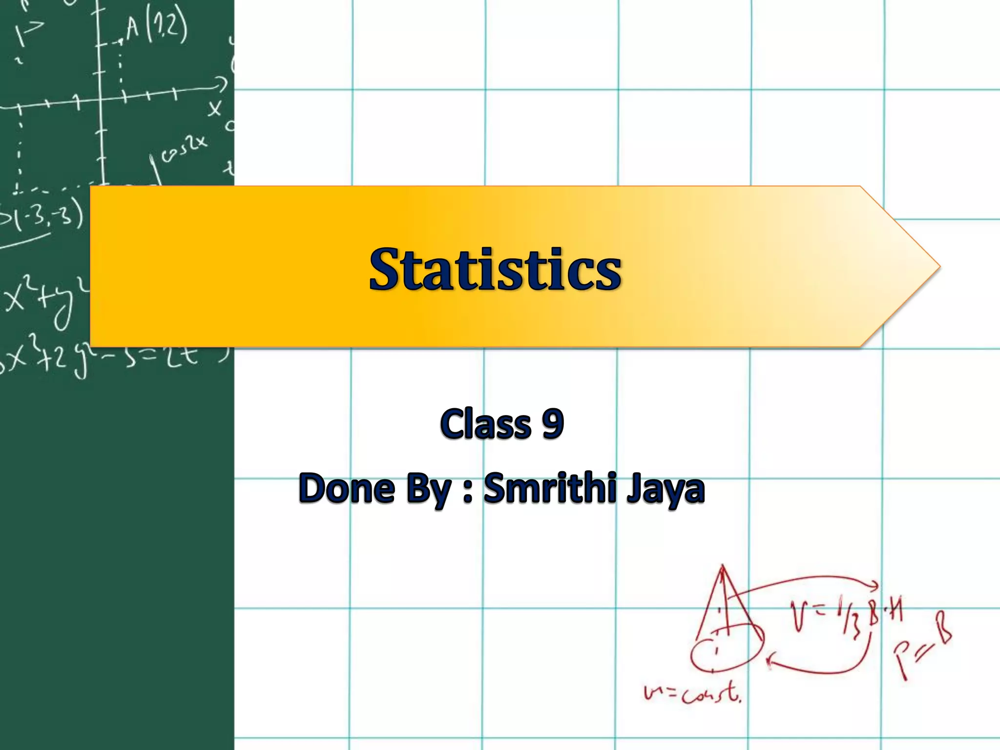 Statistics class 9 2020 syllabus