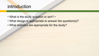Statistics design | PPTX
