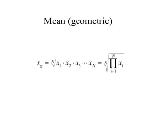 Mean (geometric) 