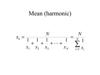 Mean (harmonic) 