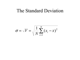 The Standard Deviation 