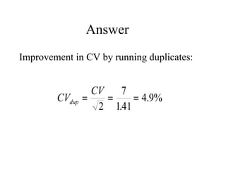 Answer Improvement in CV by running duplicates: 