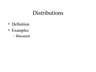 Distributions Definition Examples Binomial 