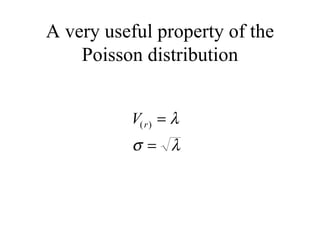 A very useful property of the Poisson distribution 