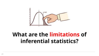 What are the limitations of
inferential statistics?
21
 