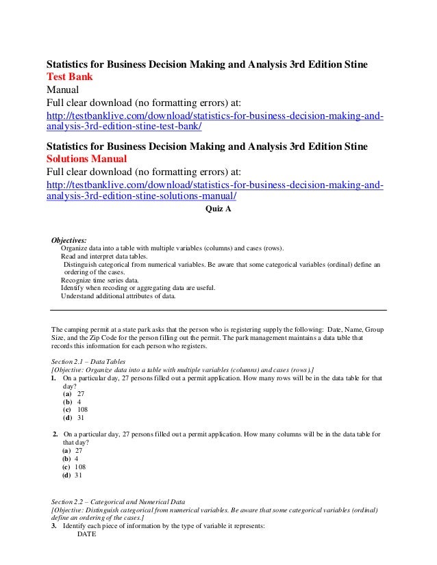 Categorical Variable Statistics