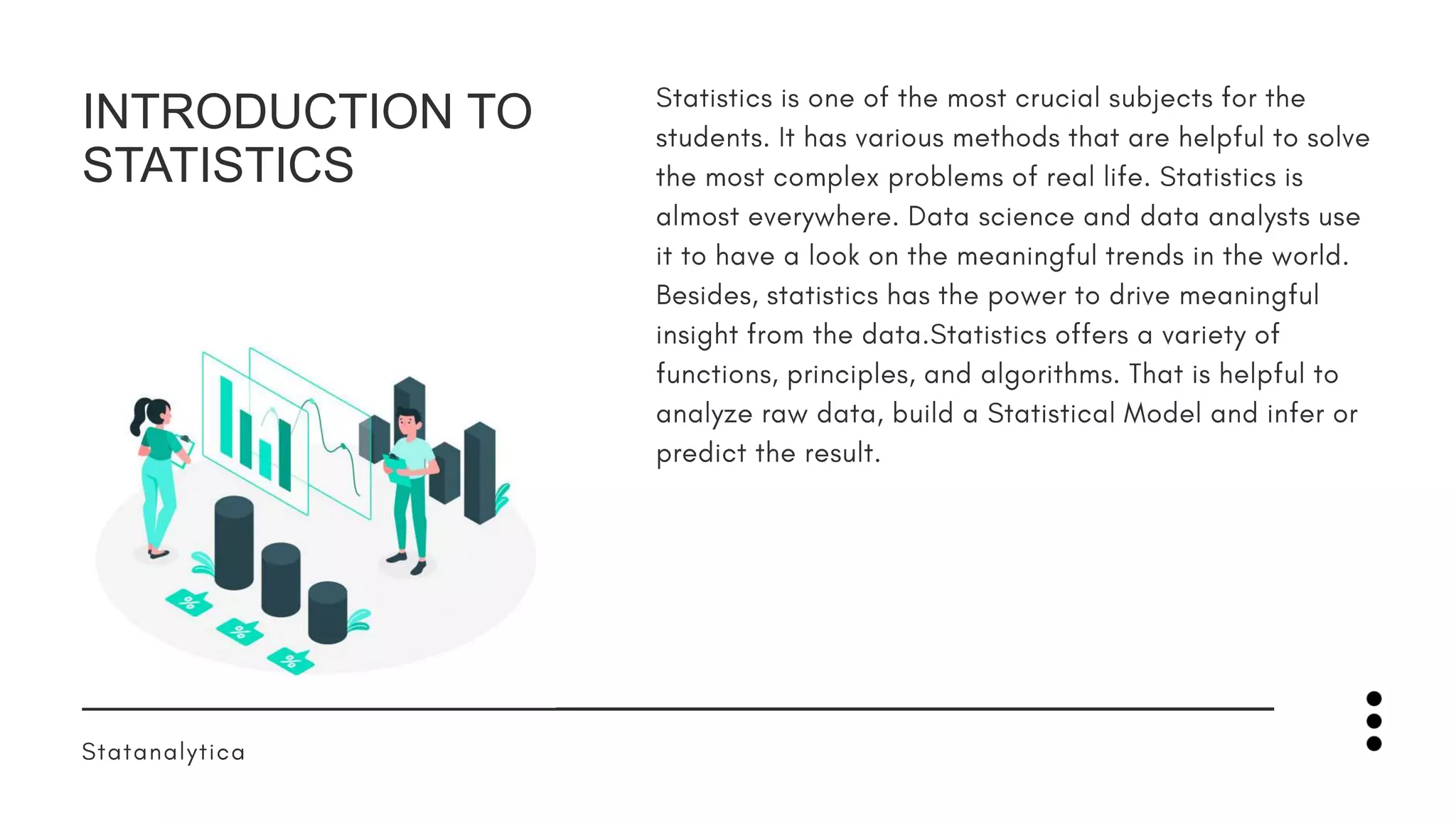 INTRODUCTION TO
STATISTICS