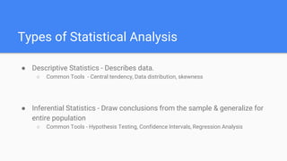 Statistics for data science | PPTX