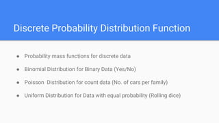Statistics for data science | PPTX