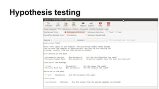 Hypothesis testing
 