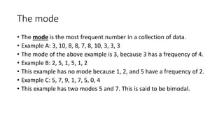 Mode Examples Statistics for MBA.pptx