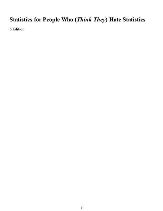 Statistics for people who hate statistics pdfdrive pdf