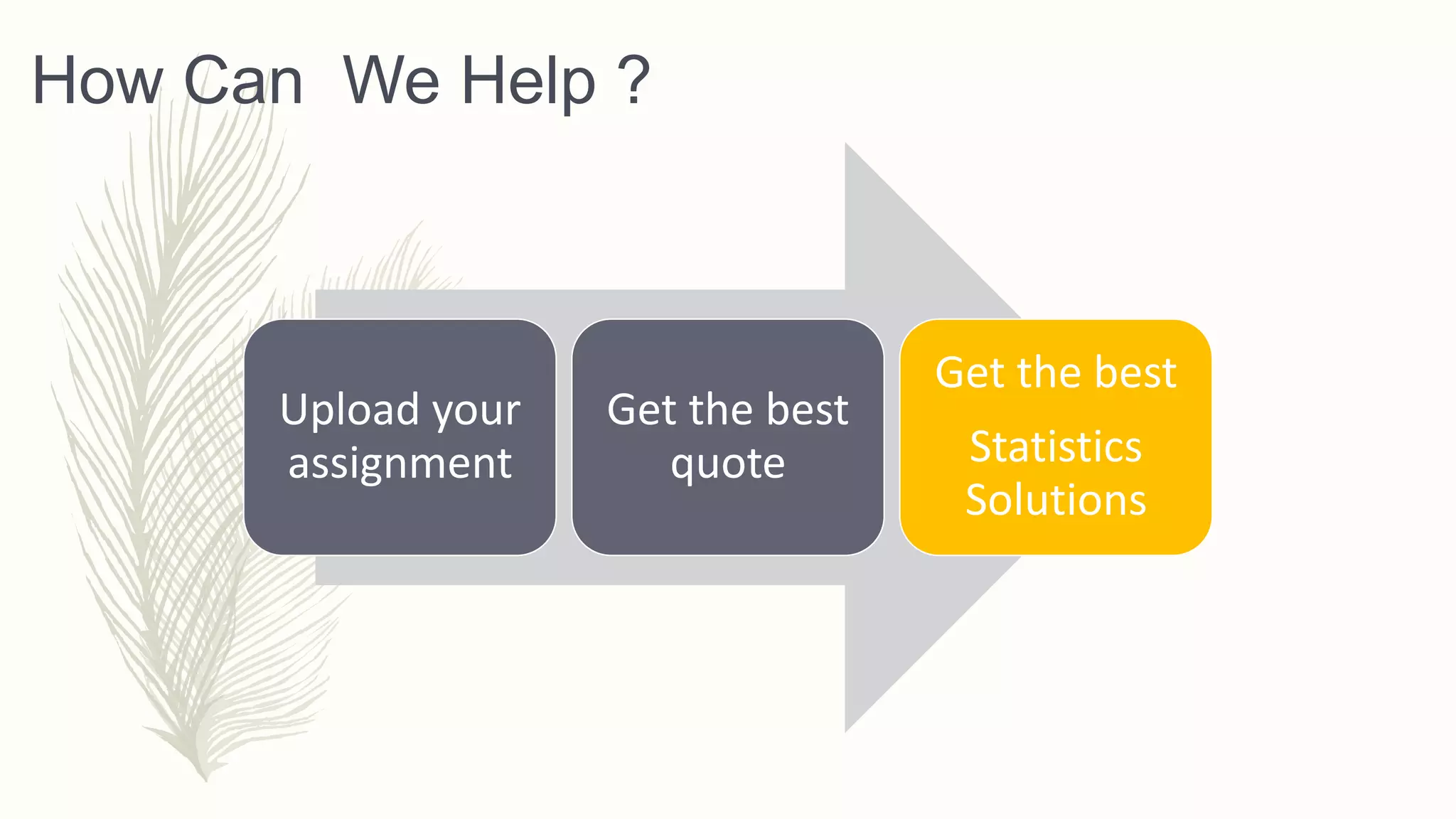 How Can We Help ?
Upload your
assignment
Get the best
quote
Get the best
Statistics
Solutions
 