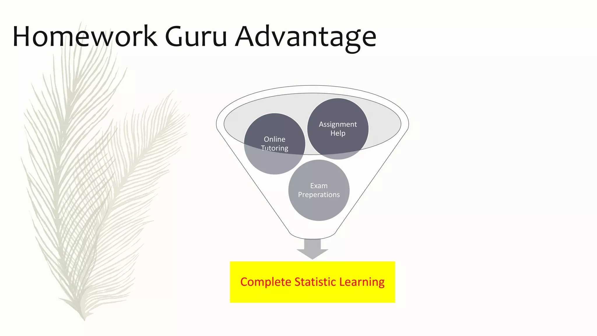 Homework Guru Advantage
Complete Statistic Learning
Exam
Preperations
Online
Tutoring
Assignment
Help
 