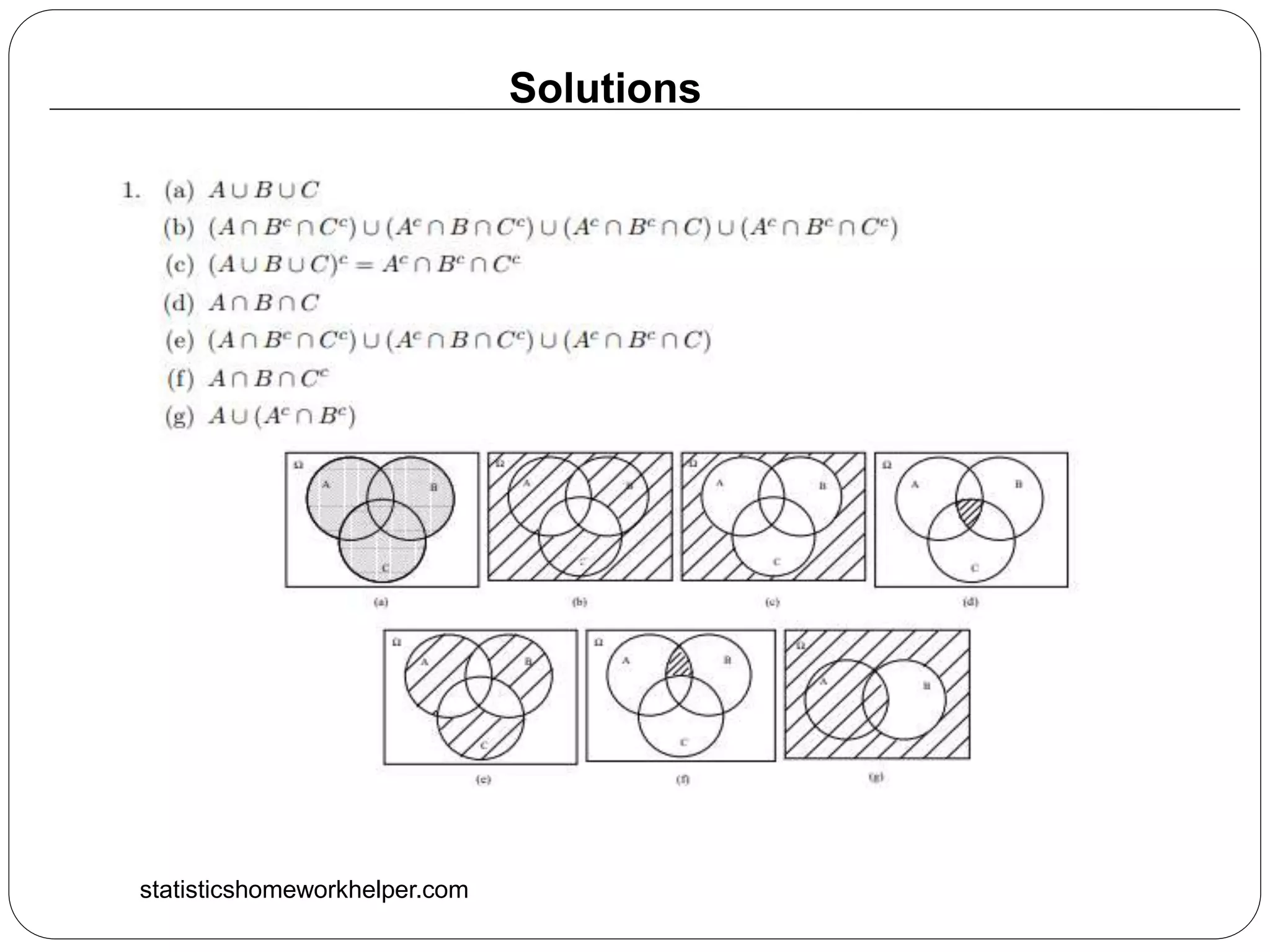 statisticshomeworkhelper.com
Solutions
 