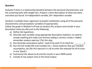 Multiple Linear Regression Homework Help | PPTX