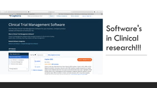 Software's
in Clinical
research!!!
 