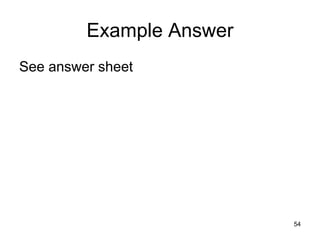 Example Answer
See answer sheet




                          54
 