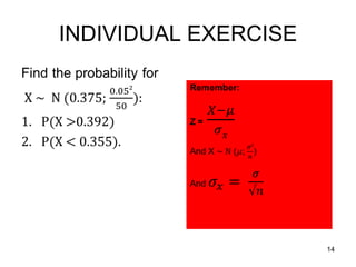 INDIVIDUAL EXERCISE




                      14
 
