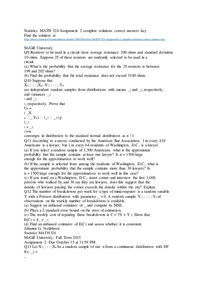 Order statistics homework solutions