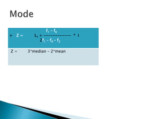 Statistics Formulas ppt | PPTX