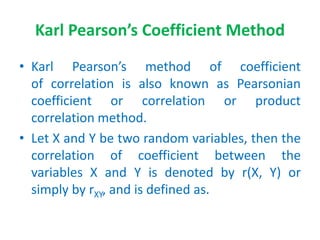 Pearson's Method Statistics ppt | PPTX
