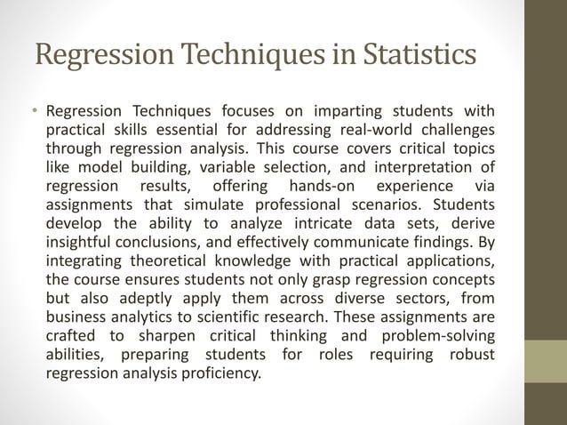 Regression Techniques in Statistics.pptx