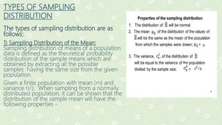 Types Of Sampling Distribution In Statistics Sampling distribution | PPTX