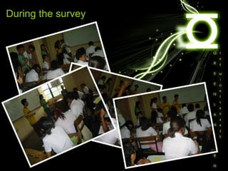 During the survey 