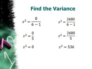 Find the Variance
 